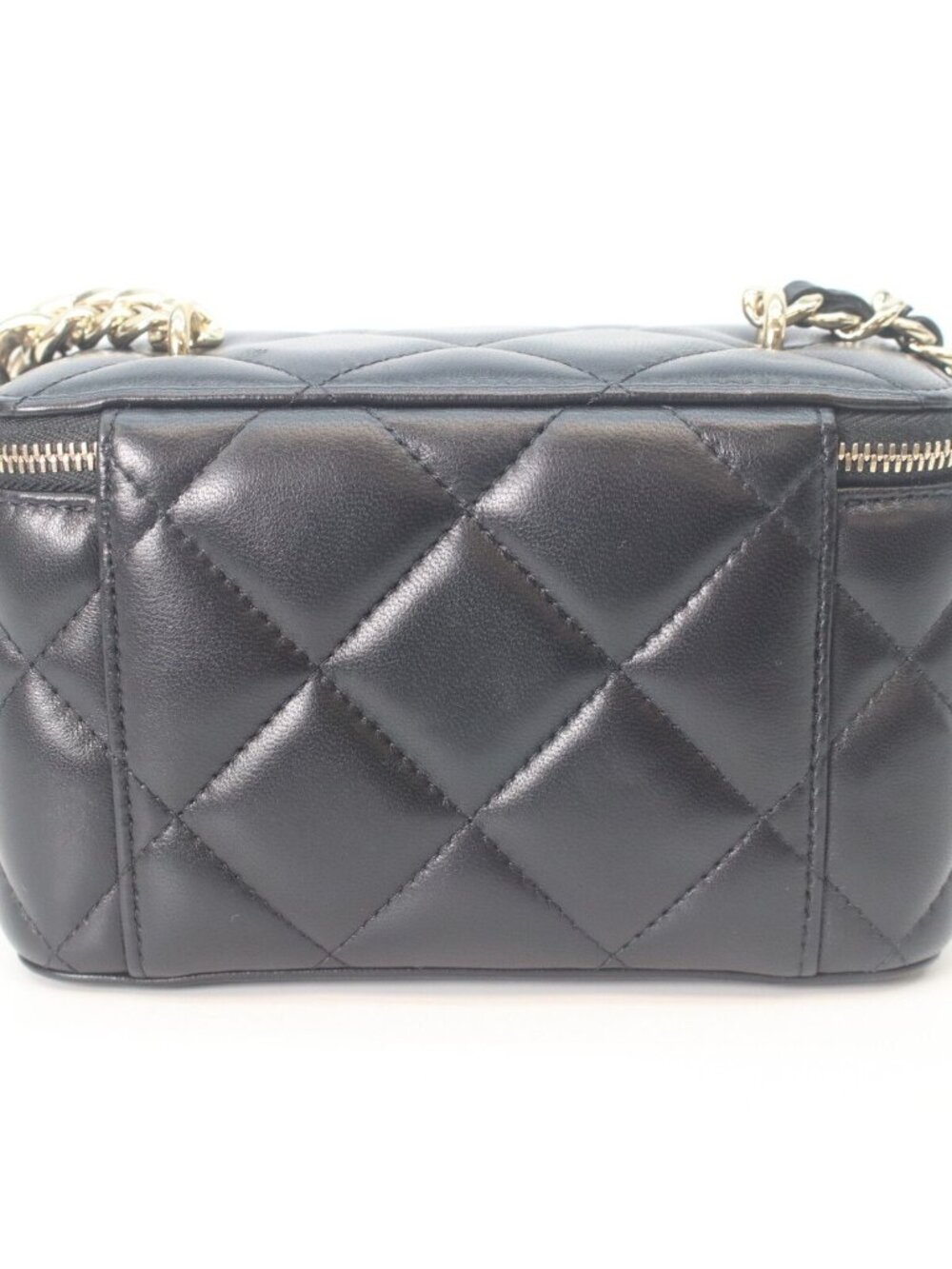 Chanel Black Lambskin Gold Big Chain Shoulder Vanity - Picture 3 of 13